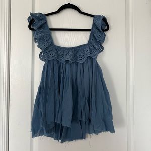 Blue tank top from Altar'd State in a size small for sale